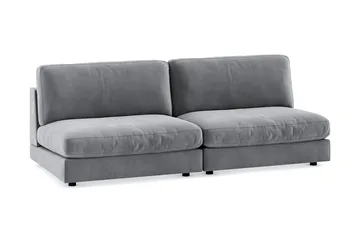 Arken 4-personers Modulsofa i Fløjl - Lysegrå - Møbler - Sofaer - Modulsofaer - Komplet modulsofa