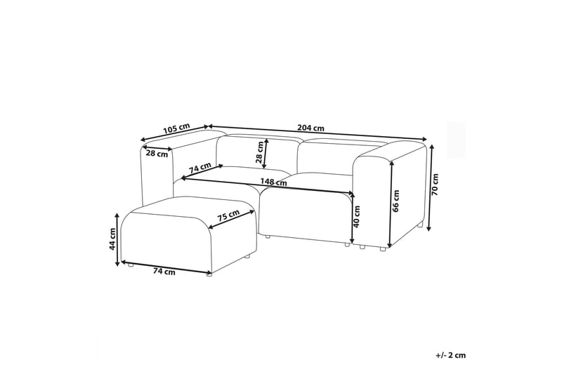 Brenden Modulsofa 2-personers - Grøn - Møbler - Sofaer - Modulsofaer - Komplet modulsofa