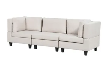 Buck 3-personers Modulsofa i Stof - Beige|Sort - Møbler - Sofaer - Modulsofaer - Komplet modulsofa