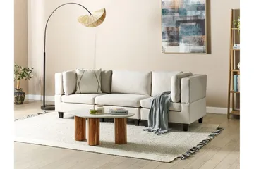 Buck 3-personers Modulsofa i Stof - Beige|Sort - Møbler - Sofaer - Modulsofaer - Komplet modulsofa