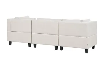 Buck 3-personers Modulsofa i Stof - Beige|Sort - Møbler - Sofaer - Modulsofaer - Komplet modulsofa