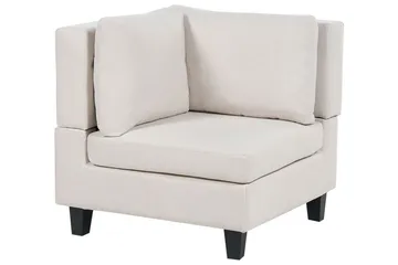 Buck 4-personers L-formet Modulsofa med Chaiselong og Hjørnesofa i Stof - Beige|Sort - Møbler - Sofaer - Modulsofaer - Komplet modulsofa