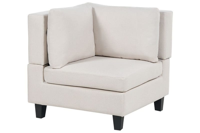 Buck 4-personers L-formet Modulsofa med Chaiselong og Hjørnesofa i Stof - Beige|Sort - Møbler - Sofaer - Modulsofaer - Komplet modulsofa