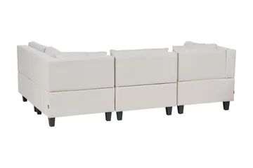 Buck 4-personers L-formet Modulsofa med Chaiselong og Hjørnesofa i Stof - Beige|Sort - Møbler - Sofaer - Modulsofaer - Komplet modulsofa