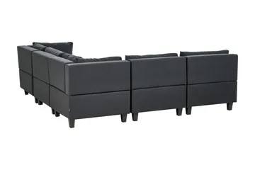 Buck 5-personers L-formet Modulsofa i Stof - Sort - Møbler - Sofaer - Modulsofaer - Komplet modulsofa