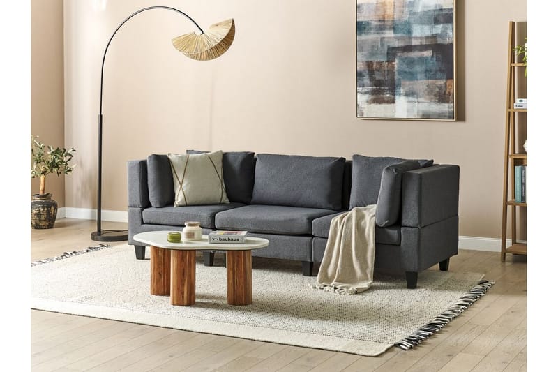 Buck Modulsofa 3-personers - Grå/Sort - Møbler - Sofaer - Modulsofaer - Komplet modulsofa