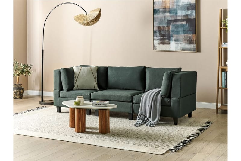 Buck Modulsofa 3-personers - Grøn/Sort - Møbler - Sofaer - Modulsofaer - Komplet modulsofa