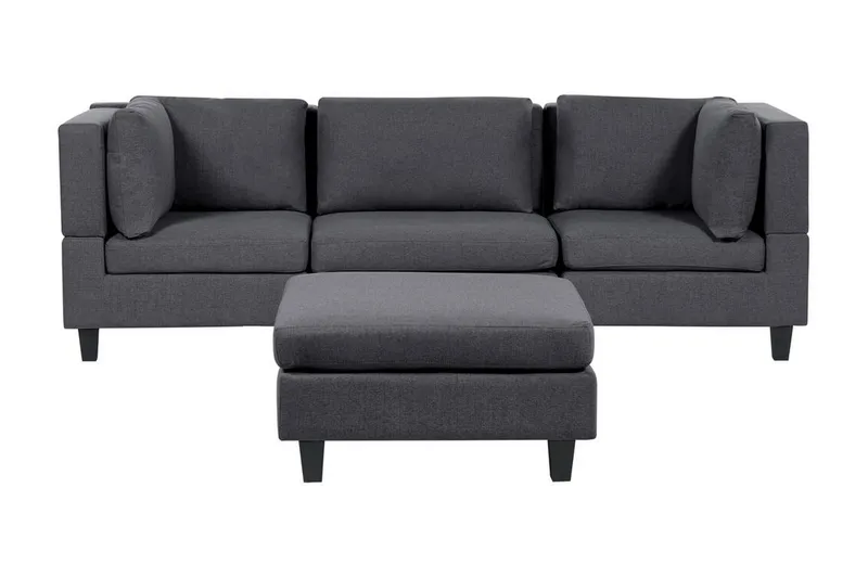 Buck Modulsofa 3-personers, Grå/Sort