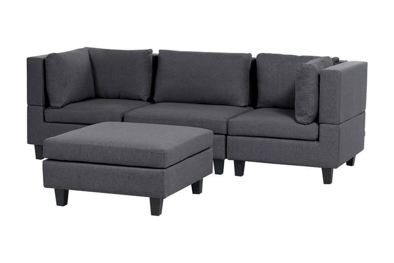 Buck Modulsofa 3-personers - Grå/Sort - Møbler - Sofaer - Modulsofaer - Komplet modulsofa