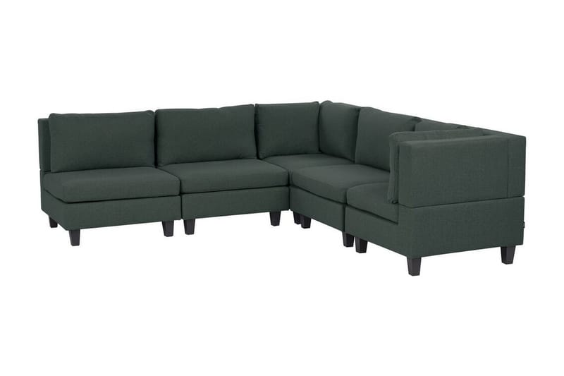 Buck Modulsofa 5-personers, Grøn/Sort