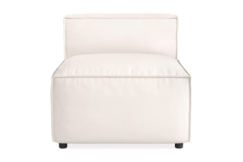 Cubo 1-personers Midtermodul i Stof 80 cm bred, Lys beige