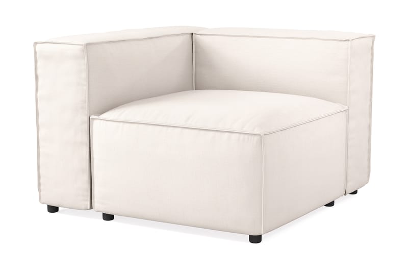 Cubo 1-personers Venstremodul i Stof 108 cm bred - Hvid - Møbler - Sofaer - Modulsofaer - Andre moduler til modulsofa