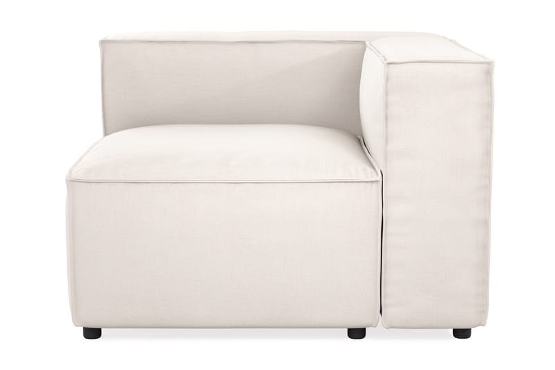 Cubo 1-personers Venstremodul i Stof 108 cm bred - Hvid - Møbler - Sofaer - Modulsofaer - Andre moduler til modulsofa