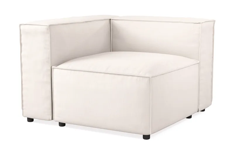Cubo 1-personers Venstremodul i Stof 108 cm bred - Lys beige - Møbler - Sofaer - Modulsofaer - Andre moduler til modulsofa