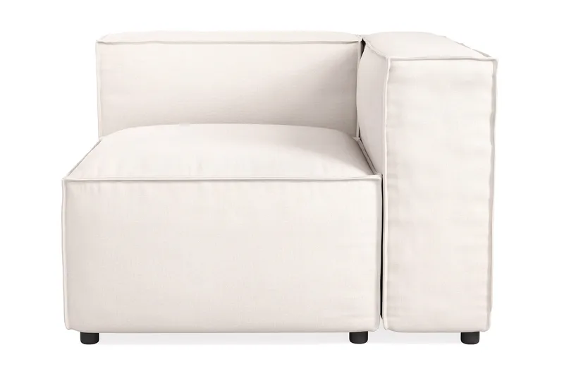 Cubo 1-personers Højremodul i Stof 108 cm bred, Lys beige