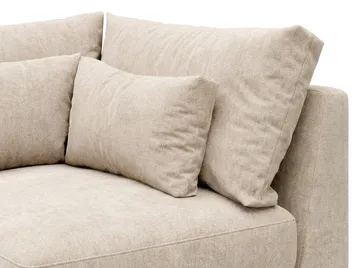 Dubai 1-sæders Ekstra Dyb Hjørnemodul til Modulsofa i Stof med Chenillelook - Beige - Møbler - Sofaer - Modulsofaer - Hjørnemodul