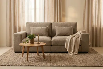 Dubai 2-personers sofa ekstra dyb i Chenille - Brun - Møbler - Sofaer - Modulsofaer - Komplet modulsofa