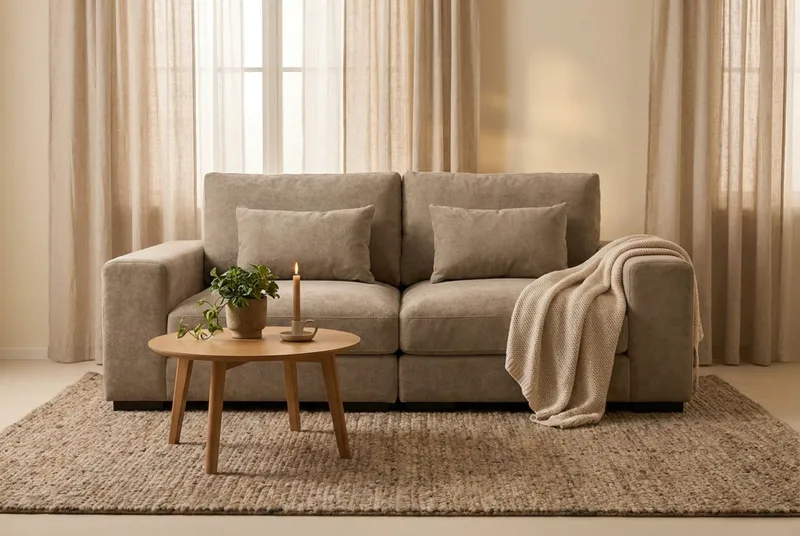 Dubai 2-personers sofa ekstra dyb i Chenille - Brun - Møbler - Sofaer - Modulsofaer - Komplet modulsofa