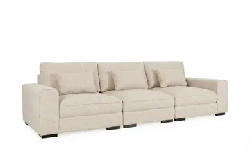 Dubai 3-personers sofa ekstra dyb i Chenille - Beige - Møbler - Sofaer - Modulsofaer - Komplet modulsofa