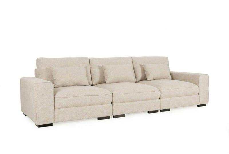 Dubai 3-personers sofa ekstra dyb i Chenille - Beige - Møbler - Sofaer - Modulsofaer - Komplet modulsofa