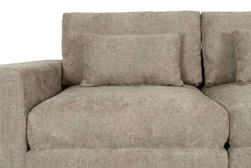 Dubai 3-personers sofa ekstra dyb i Chenille - Brun - Møbler - Sofaer - Modulsofaer - Komplet modulsofa