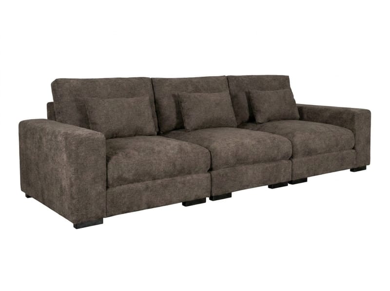 Dubai 3-personers sofa ekstra dyb i Chenille - Mørkebrun - Møbler - Sofaer - Modulsofaer - Komplet modulsofa