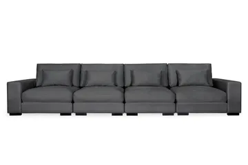 Dubai 4-personers sofa velour ekstra dyb