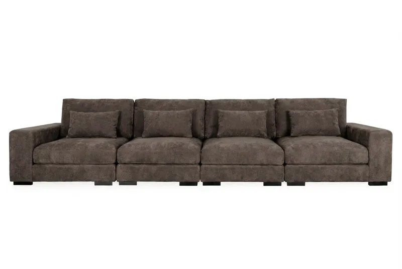 Dubai 4-Pers. sofa - Mørkebrun - Møbler - Sofaer - Modulsofaer - Komplet modulsofa