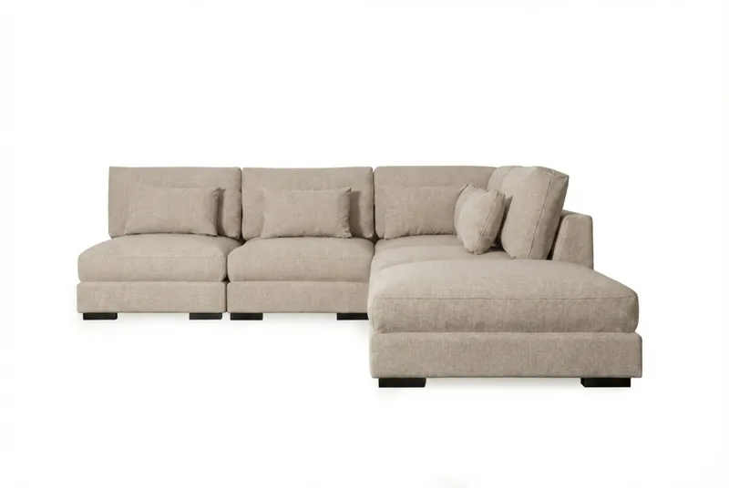 Dubai chaiselongsofa venstre ekstra dyb i Chenille, Beige