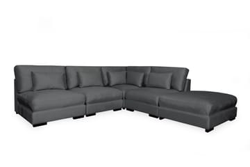 Dubai chaiselongsofa venstre fløjl - Mørkegrå - Møbler - Sofaer - Modulsofaer - Komplet modulsofa