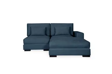 Dubai divansofa højre velour ekstra dyb