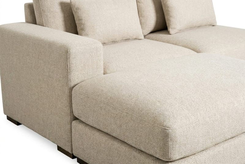 Dubai divansofa venstre ekstra dyb i Chenille - Beige - Møbler - Sofaer - Modulsofaer - Komplet modulsofa