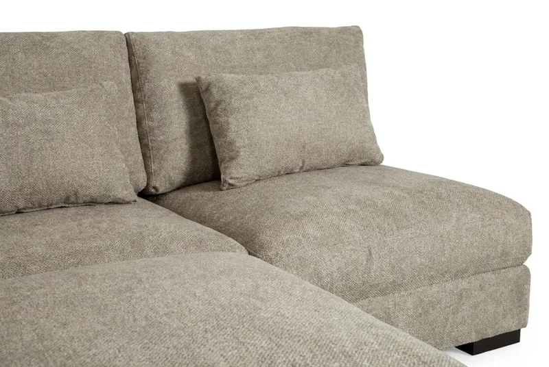 Dubai divansofa venstre ekstra dyb i Chenille - Brun - Møbler - Sofaer - Modulsofaer - Komplet modulsofa