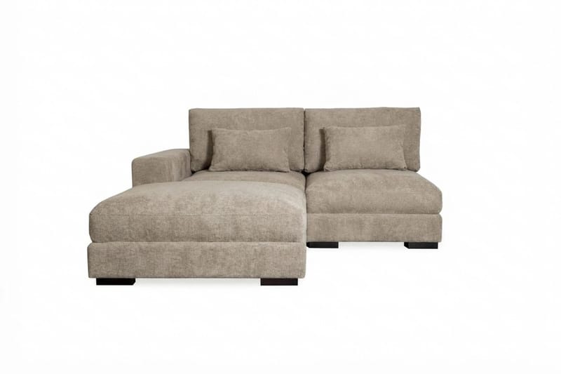 Dubai divansofa venstre ekstra dyb i Chenille - Brun - Møbler - Sofaer - Modulsofaer - Komplet modulsofa