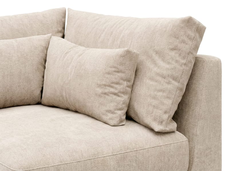 Dubai hjørnemodul i Chenille ekstra dyb - Beige - Møbler - Sofaer - Modulsofaer - Hjørnemodul