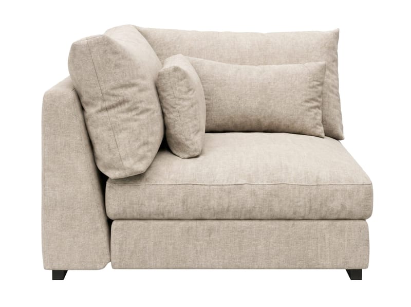 Dubai hjørnemodul i Chenille ekstra dyb - Beige - Møbler - Sofaer - Modulsofaer - Hjørnemodul