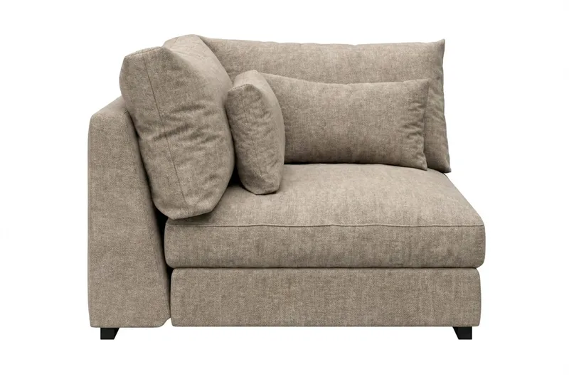 Dubai hjørnemodul i stof ekstra dyb - Beige/grå - Møbler - Sofaer - Modulsofaer - Hjørnemodul