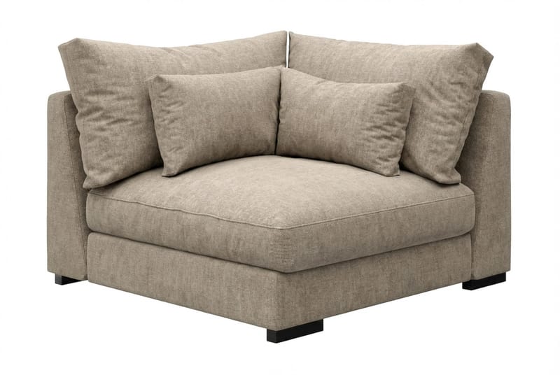 Dubai hjørnemodul i stof ekstra dyb - Beige/grå - Møbler - Sofaer - Modulsofaer - Hjørnemodul