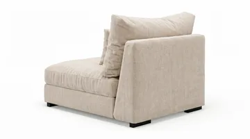 Dubai midtermodul i Chenille ekstra dyb - Beige - Møbler - Sofaer - Modulsofaer - Midtermodul