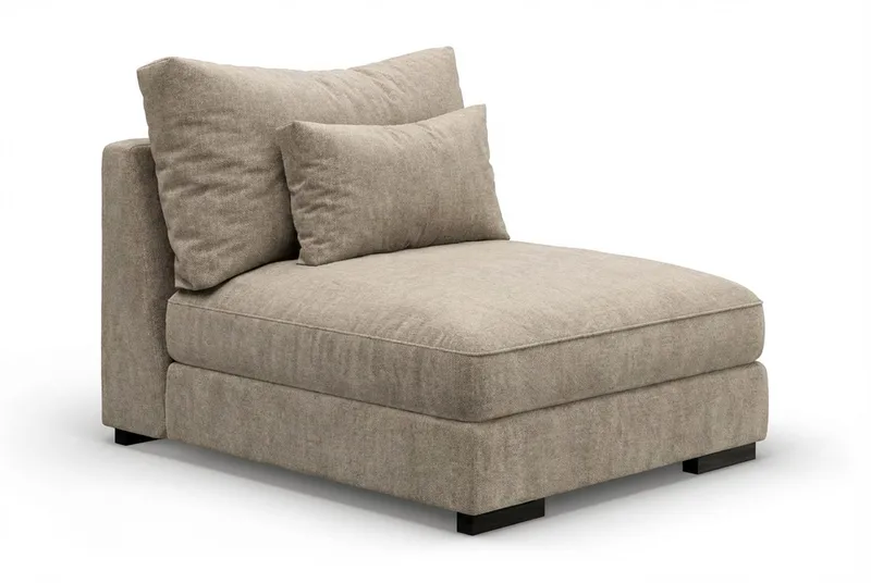 Dubai midtermodul i stof ekstra dyb - Beige/Grå - Møbler - Sofaer - Modulsofaer - Midtermodul