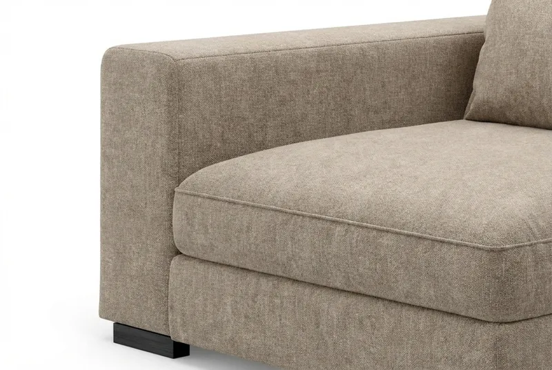 Dubai Modulserie Armlæn Højre Stof, Beige/Grå