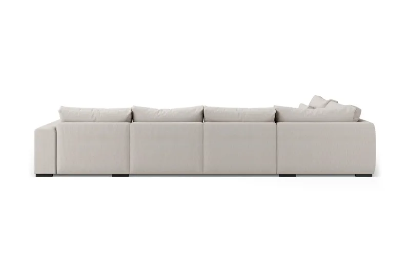 Dubai stor U-modulsofa med divan højre 432 cm ekstra dyb - Beige - Møbler - Sofaer - Modulsofaer - Komplet modulsofa