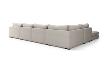 Dubai stor U-modulsofa med divan højre 432 cm ekstra dyb - Beige - Møbler - Sofaer - Modulsofaer - Komplet modulsofa