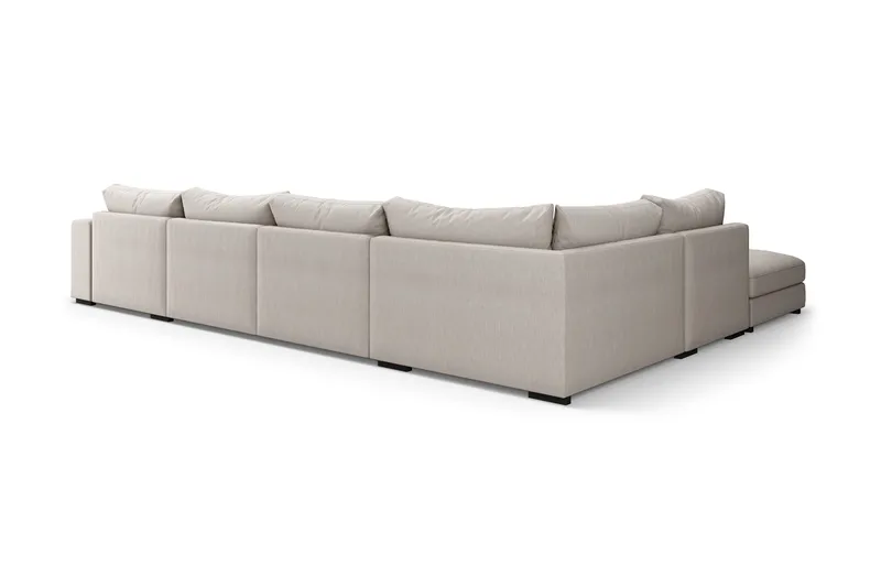 Dubai stor U-modulsofa med divan højre 432 cm ekstra dyb - Beige - Møbler - Sofaer - Modulsofaer - Komplet modulsofa