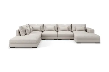 Dubai stor U-modulsofa med divan højre 432 cm ekstra dyb