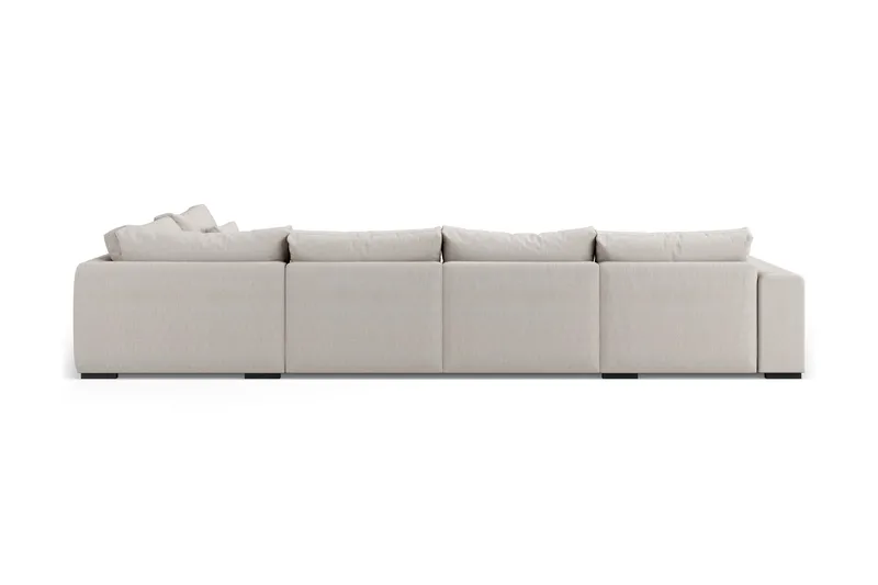 Dubai stor U-modulsofa med divan venstre 432 cm ekstra dyb - Beige - Møbler - Sofaer - Modulsofaer - Komplet modulsofa