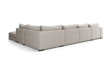 Dubai stor U-modulsofa med divan venstre 432 cm ekstra dyb - Beige - Møbler - Sofaer - Modulsofaer - Komplet modulsofa
