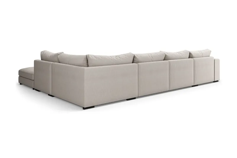 Dubai stor U-modulsofa med divan venstre 432 cm ekstra dyb - Beige - Møbler - Sofaer - Modulsofaer - Komplet modulsofa