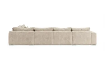 Dubai stor U-sofa modul med divan venstre ekstra dyb i Chenille - Beige - Møbler - Sofaer - Modulsofaer - Komplet modulsofa