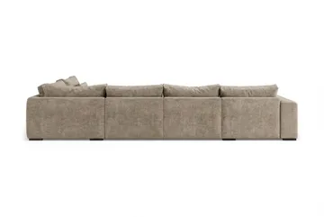 Dubai stor U-sofa modul med divan venstre ekstra dyb i Chenille - Brun - Møbler - Sofaer - Modulsofaer - Komplet modulsofa